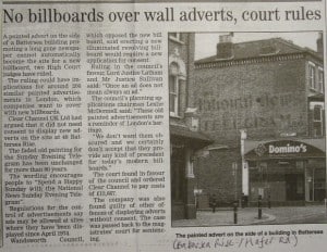 Protecting Ghostsigns in the Wandsworth Evening News