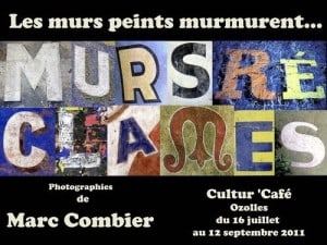 Flier to promote photography exhibition of work by Marc Combier