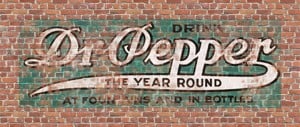 Miniature Planet Dr Pepper Sign
