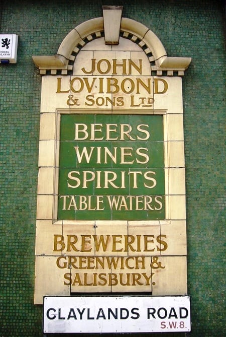 Wall tiles advertising John Lovibond & Sons Ltd