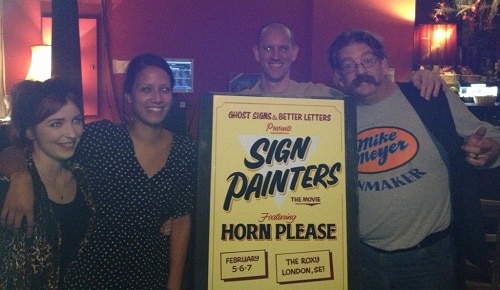 Amber Anderson, Nicola Yuen, Sam Roberts and Mike Meyer: Team Sign Painters/Horn Please
