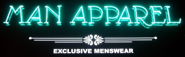 Neon lighting for Man Apparel