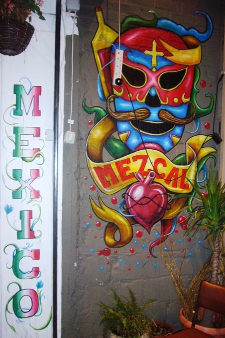 Painted signage for Mezcal Mexican