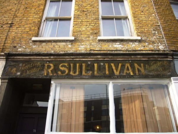 Painted shop fascia for R.Sullivan