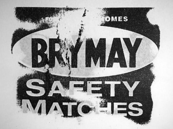 Brimay Safety Matches Ghost Sign