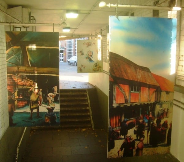 These hanging signs are contemporary creations but slightly unusual nonetheless. They are situated in the underpass between Spon Street and Upper Spon Street in the West of the city.