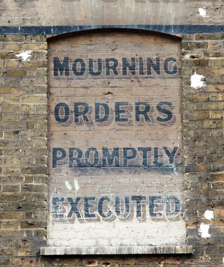 Mourning Orders Promptly Executed