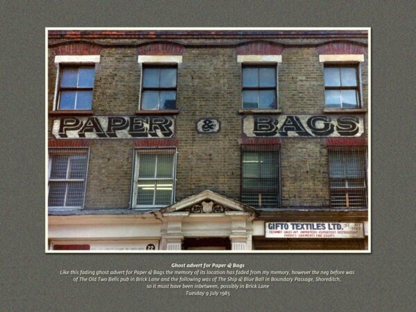 Paper & Bags, unknown location, Spitalfields, photo by Philip Marriage