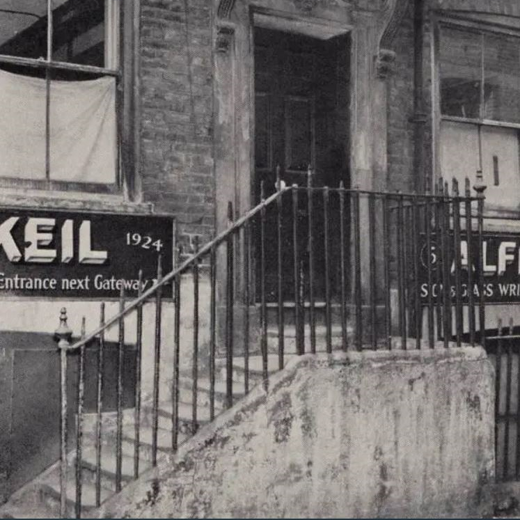 Sign boards for Alfred Keil Signs at 5 White's Row.
