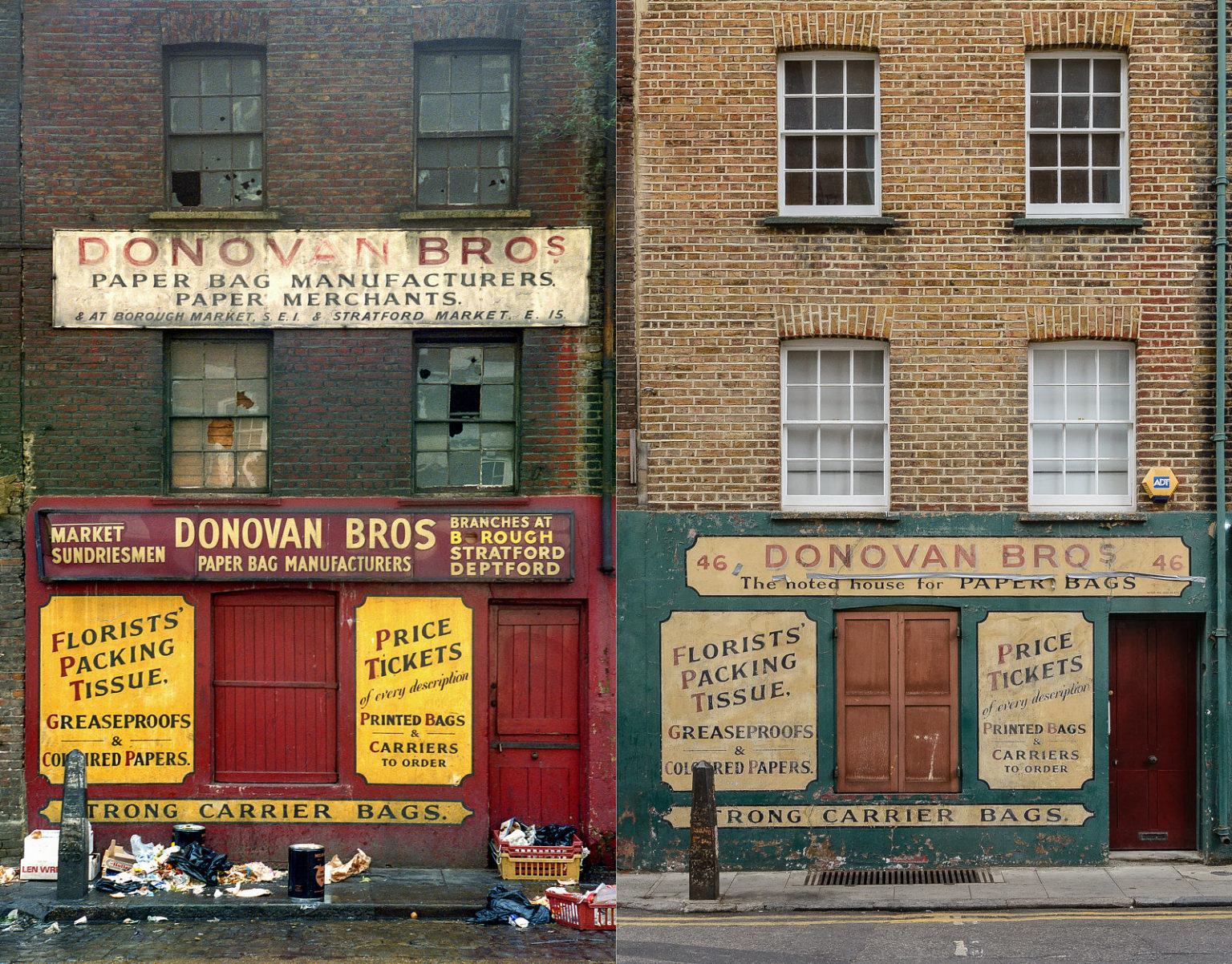 The Donovan Bros Sign at 46 Crispin Street Ghostsigns